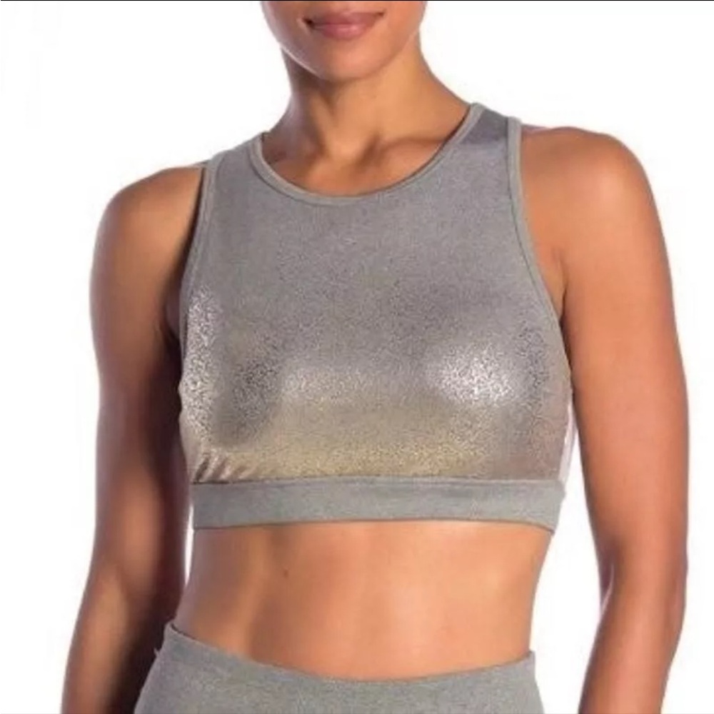 C&C California Metallic Ombre Workout Sports Comfort  & Sexy Sports Bra NWT
